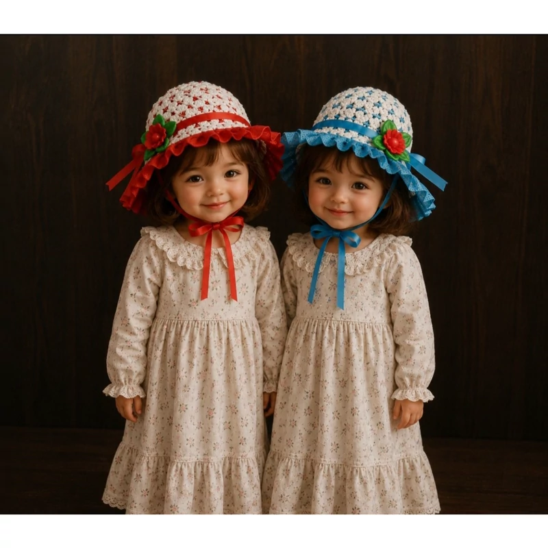 کلاه حصیری دخترانه تابستانی