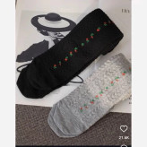 جوراب گندمی بالازانو گلدار عمده (پک ۵جفتی)ارسال رایگان