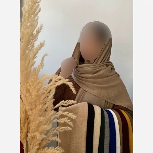 شال بافت ساده زنانه نخ پنبه